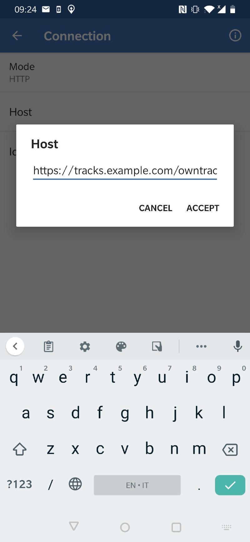 Connection page